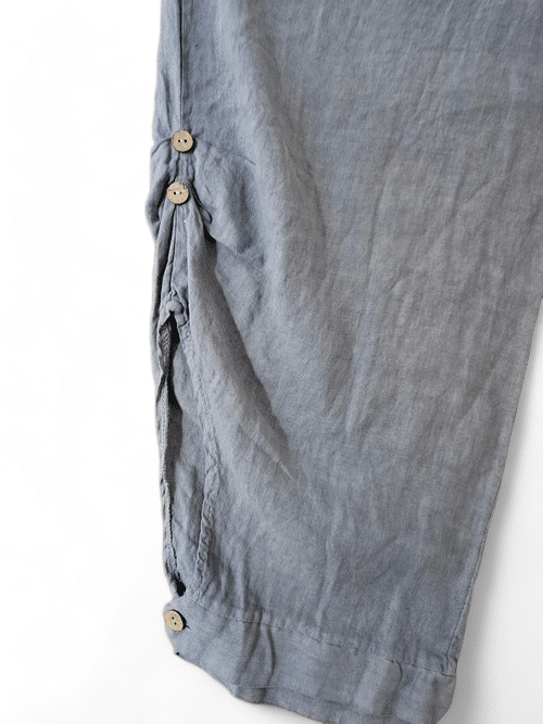 Petrol wide elastic waist linen Pant