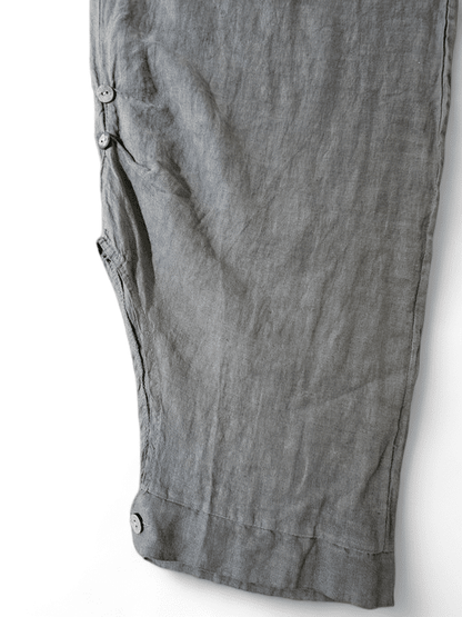 Mocha wide elastic waist linen Pant