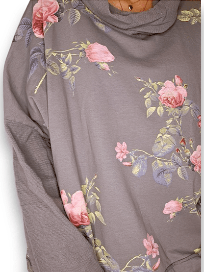 Grey Thorn Rose Moku Cotton w details Sweater