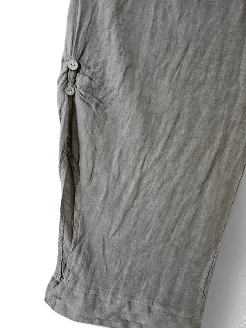 Forest wide elastic waist linen Pant