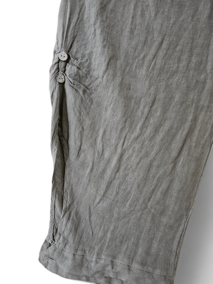 Forest wide elastic waist linen Pant