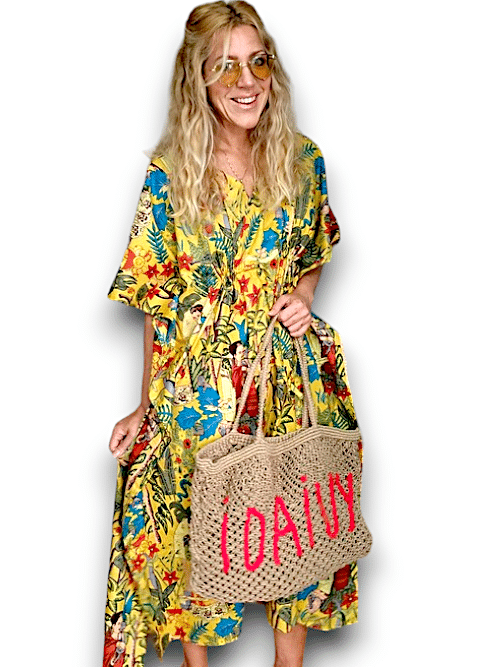 IDA IVY Resortwear-Kaftan-Frida/Yellow