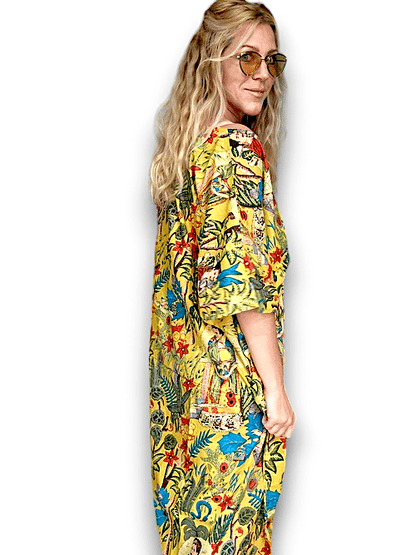 IDA IVY Resortwear-Kaftan-Frida/Yellow
