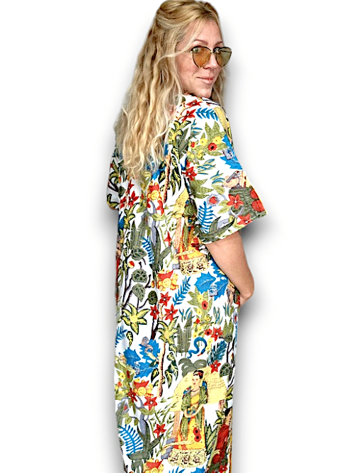 IDA IVY Resortwear-Kaftan-Frida/White