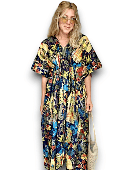 IDA IVY Resortwear-Kaftan-Frida/Black