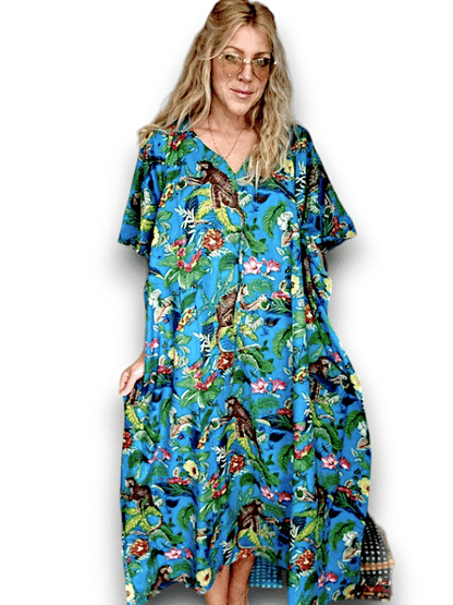 IDA IVY Resortwear-Kaftan-Macau/Turquoise