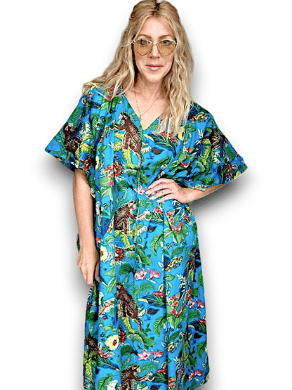 IDA IVY Resortwear-Kaftan-Macau/Turquoise