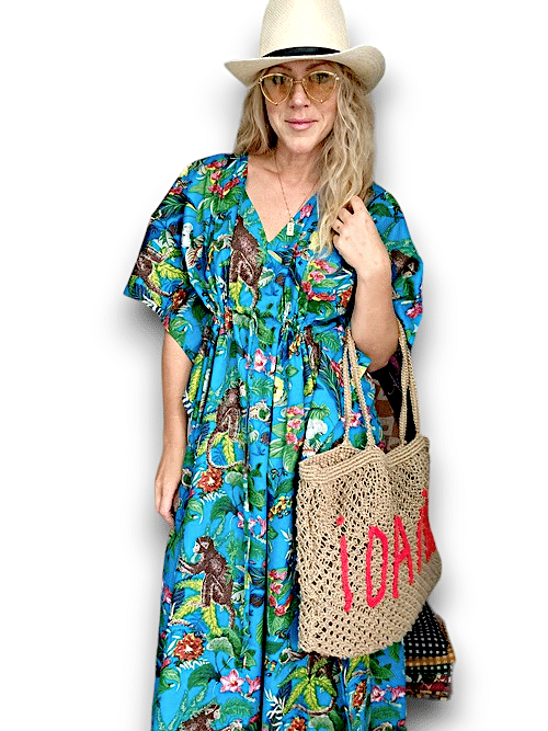 IDA IVY Resortwear-Kaftan-Macau/Turquoise
