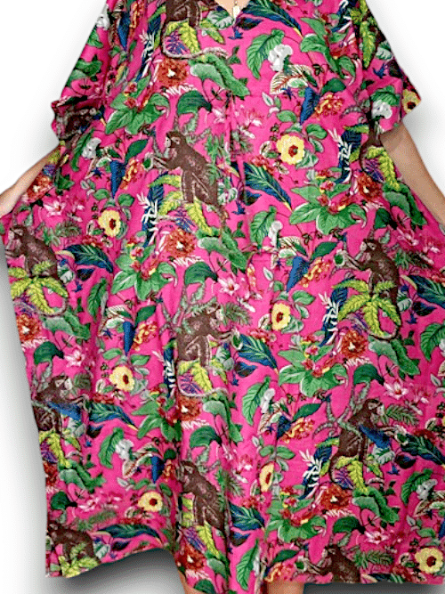 IDA IVY Resortwear-Kaftan-Macau/Hot Pink