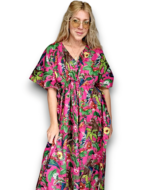 IDA IVY Resortwear-Kaftan-Macau/Hot Pink