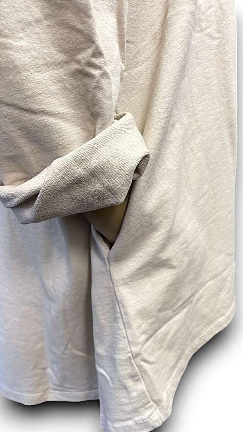 Light Beige Plain Patchwork Cotton Hoodie