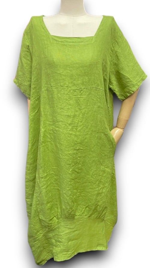 Ivy Green Plain Mid Sleeve Maxi Dress