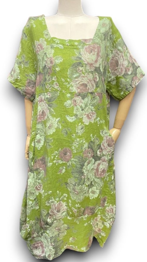 Ivy Green Scarlett Rose Mid Sleeve Maxi Dress