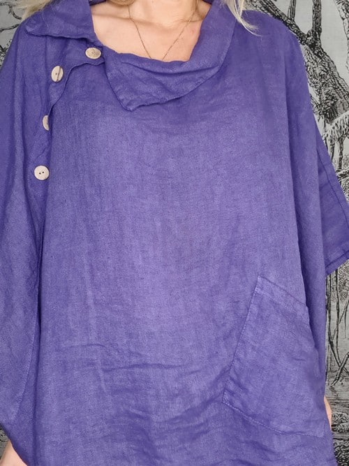 Purple Mill Collar Tunic