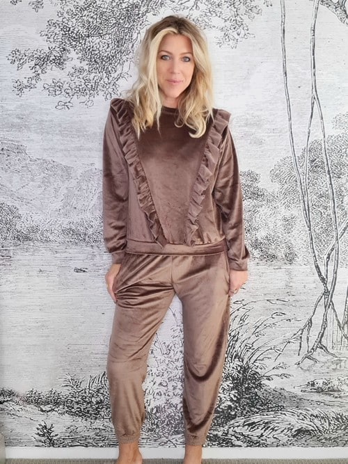 Mrs Digby Brown Velour Pants