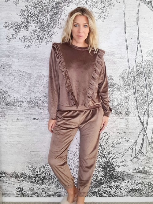 Mrs Digby Brown Velour Pants