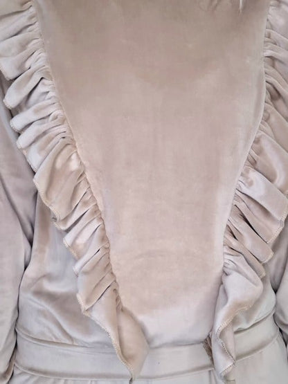 Mrs Digby Beige Velour Sweater