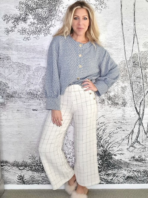 Mrs Digby Ivory Chess Chelsea Pants