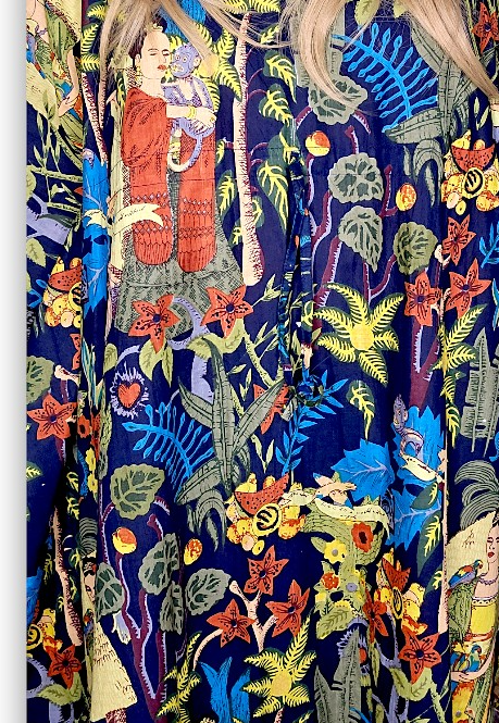IDA IVY Resortwear-Kaftan-Frida/Navy
