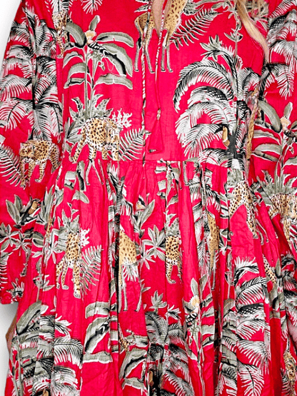 IDA IVY Pouf Sl Dress/Savann Red image 8