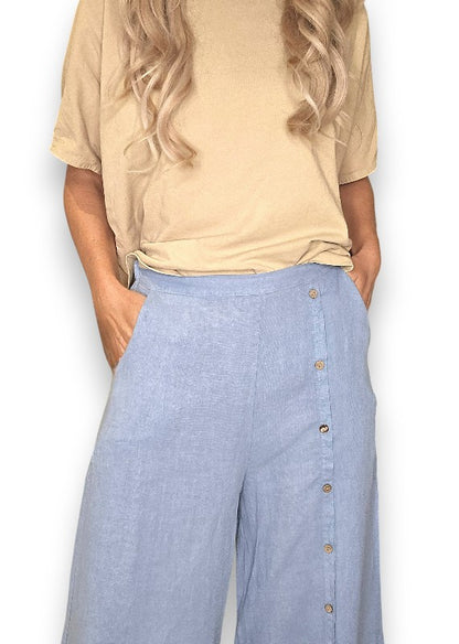 Petrol Front Row Button Sailor Pant image 4