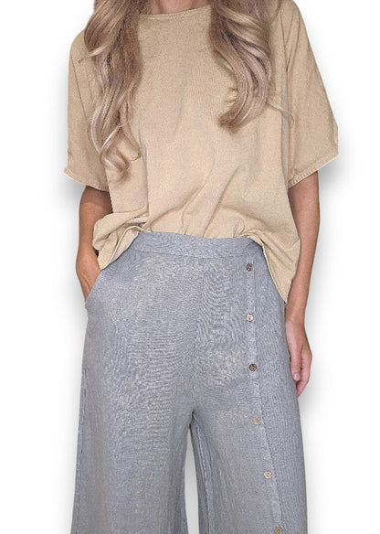 Light Grey Front Row Button Sailor Pant image 5