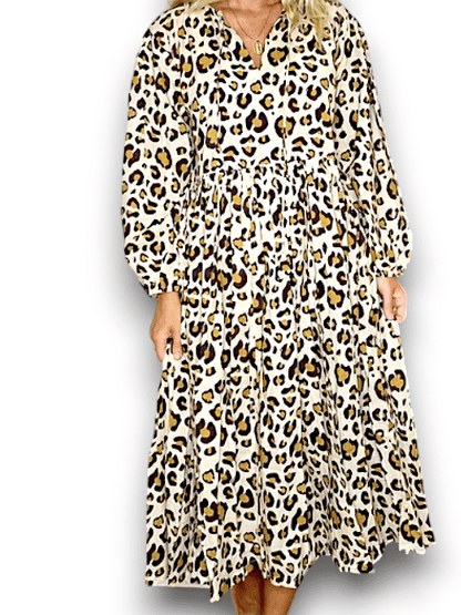 IDA IVY Pouf Sl Dress/Leopard image 4