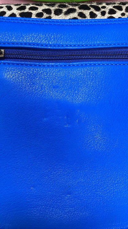 Freeda Boutique | Bright Blue & Mini Pebble | Leather Bag & Strap