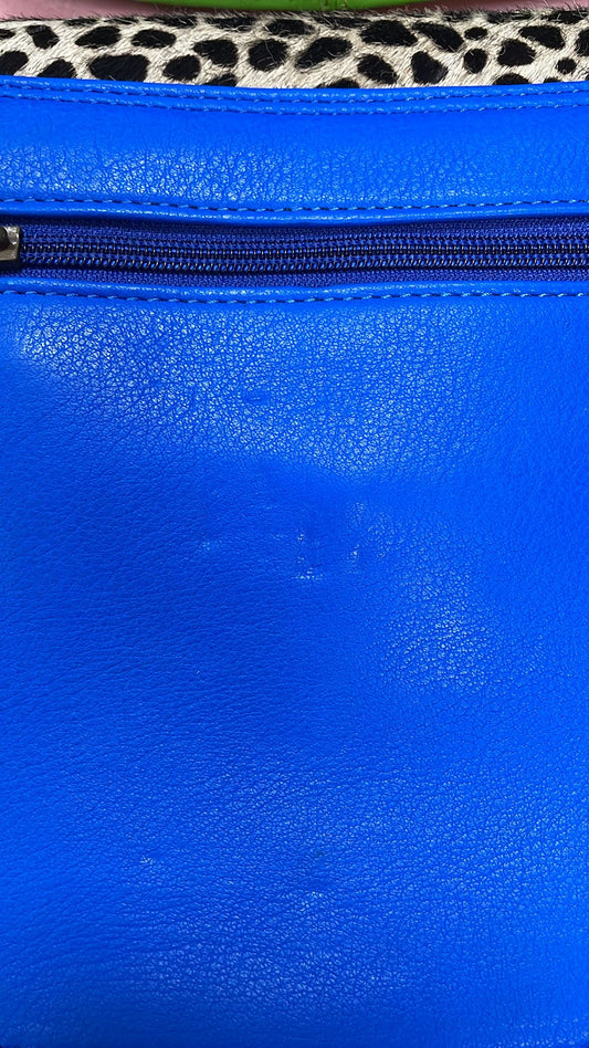 Freeda Boutique | Bright Blue & Mini Pebble | Leather Bag & Strap