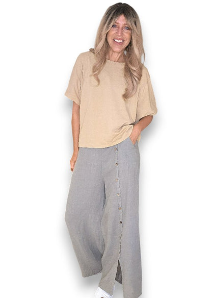Light Grey Front Row Button Sailor Pant image 2