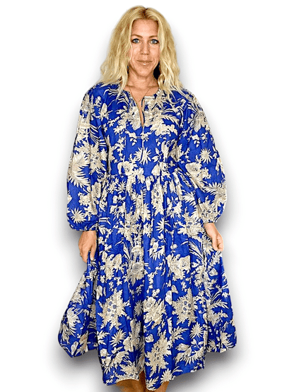 IDA IVY Pouf Sl Dress/Blu French Jungle image 6
