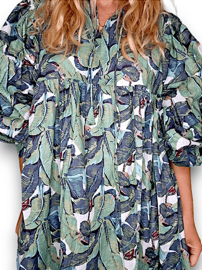 IDA IVY Avec Dress/Green Monstera image 3