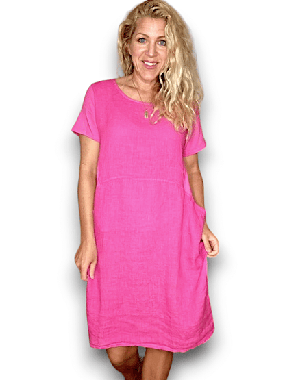 Hot Pink Plain Jungle Dress