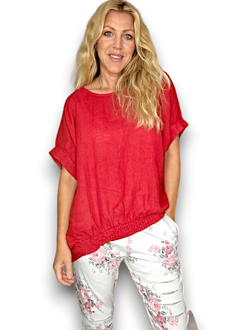 Merlot Red Plain River Tee