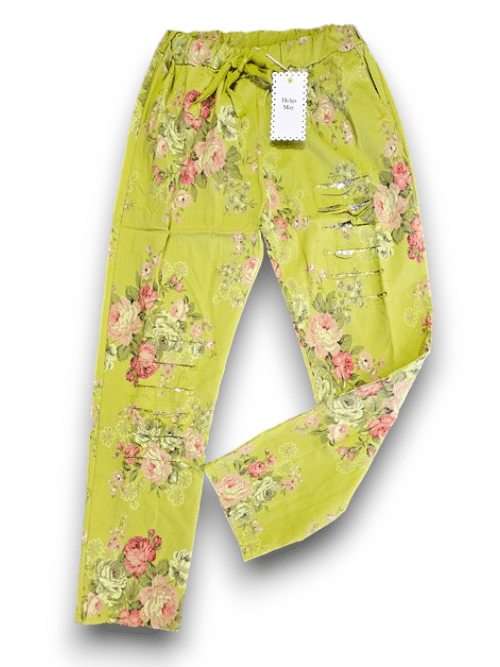 Avocado High Tea Ripped Pants