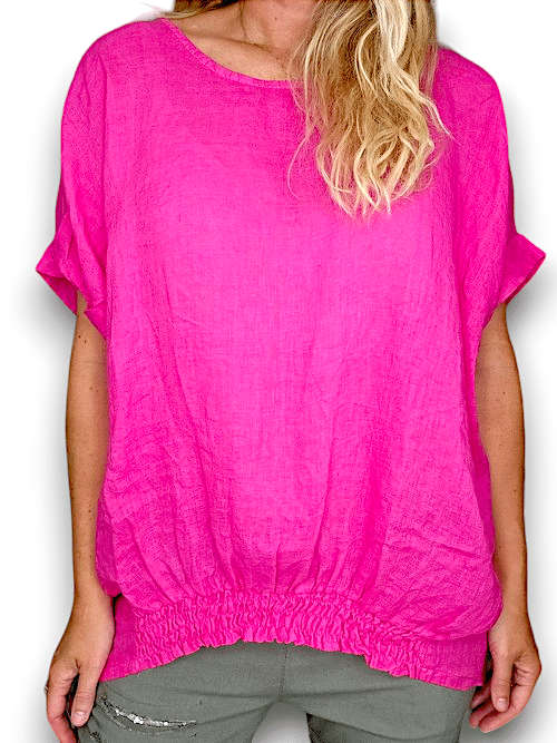 Hot Pink Plain River Tee