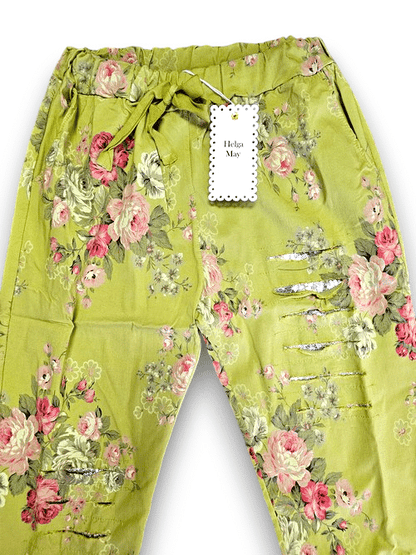 Avocado High Tea Ripped Pants