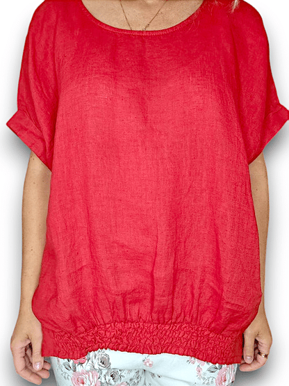 Merlot Red Plain River Tee