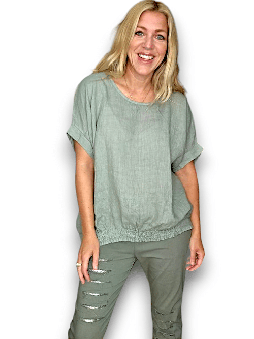 Sage Green Plain River Tee