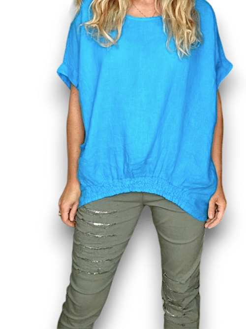 Dark Turquoise Plain River Tee