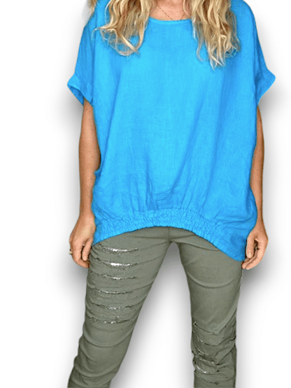 Dark Turquoise Plain River Tee