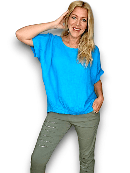 Dark Turquoise Plain River Tee