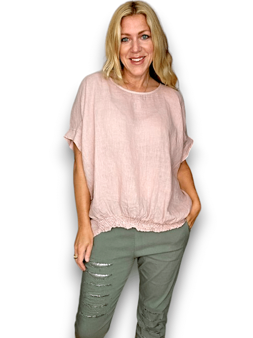 Baby Pink Plain River Tee