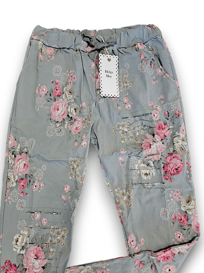 Grey High Tea Ripped Pants