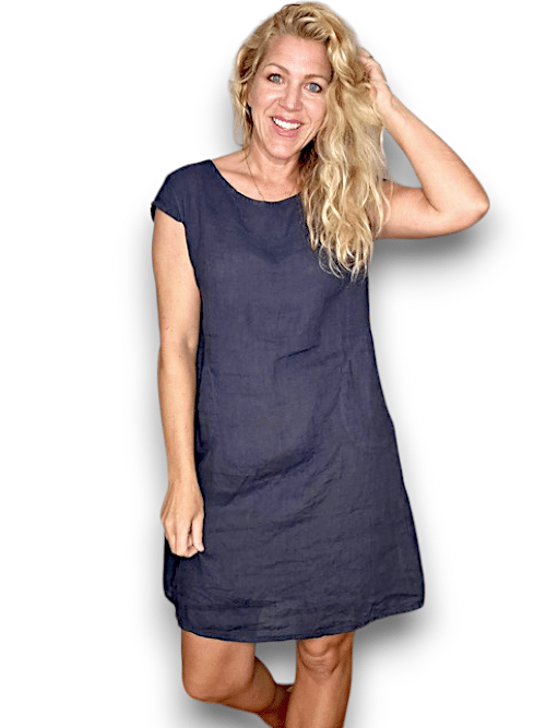 Navy Plain Kennedy Dress