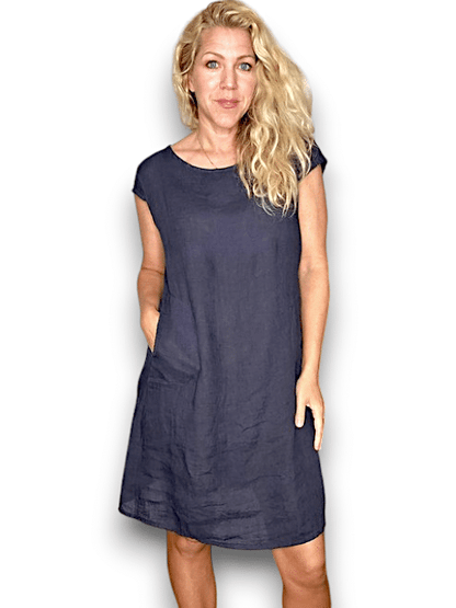 Navy Plain Kennedy Dress