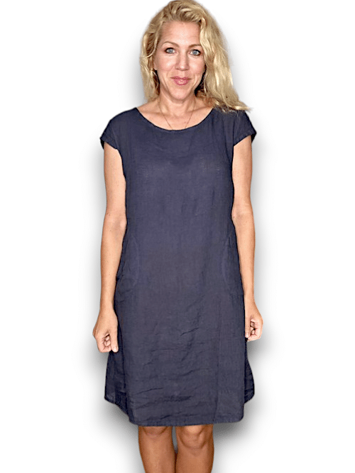 Navy Plain Kennedy Dress