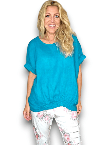 Turquoise Plain River Tee