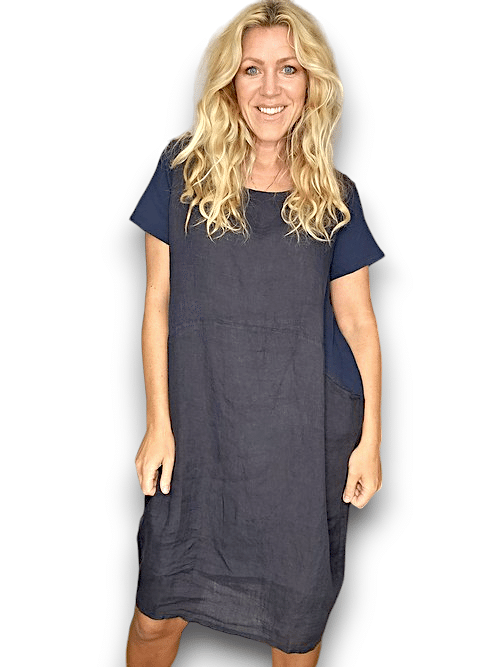 Navy Plain Jungle Dress