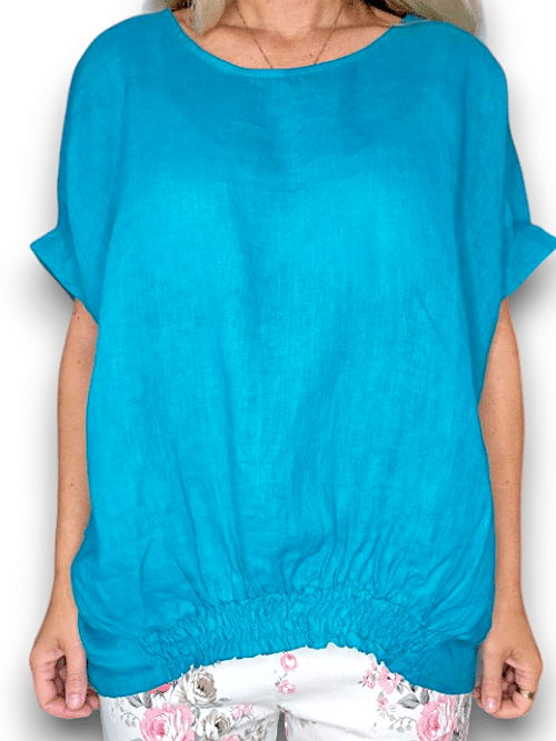 Turquoise Plain River Tee